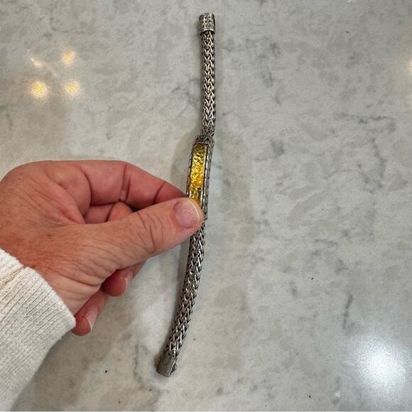 John Hardy Palu ID Bracelet, sterling silver and 22k gold - Picture 8 of 9